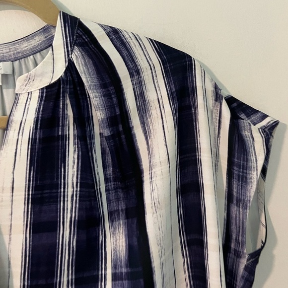 Vince Brush Stroke Split Neck Tunic Dress - Picture 4 of 8